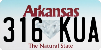 AR license plate 316KUA