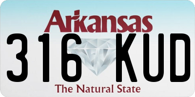 AR license plate 316KUD