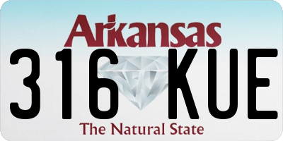 AR license plate 316KUE