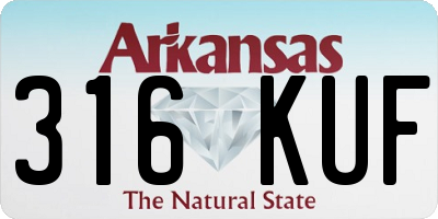 AR license plate 316KUF