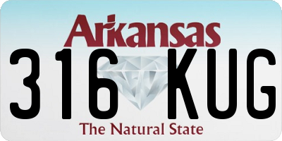 AR license plate 316KUG