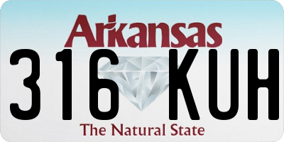 AR license plate 316KUH