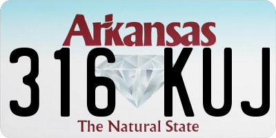 AR license plate 316KUJ