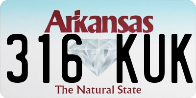 AR license plate 316KUK