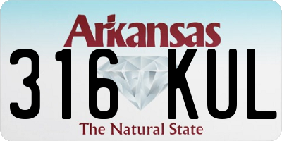AR license plate 316KUL