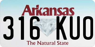 AR license plate 316KUO