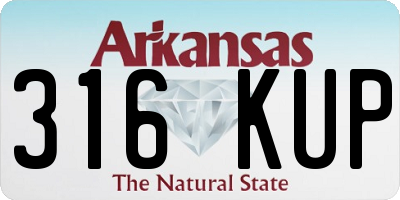 AR license plate 316KUP