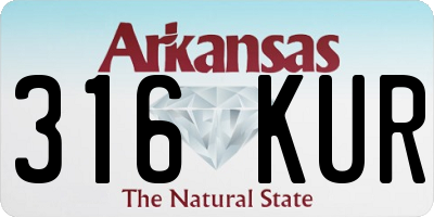 AR license plate 316KUR