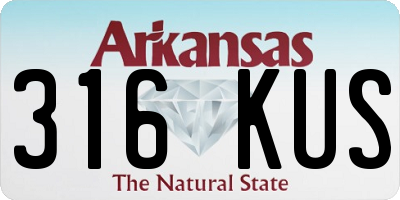 AR license plate 316KUS