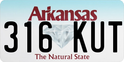 AR license plate 316KUT