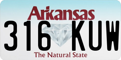AR license plate 316KUW