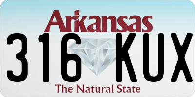 AR license plate 316KUX