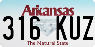 AR license plate 316KUZ