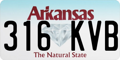 AR license plate 316KVB