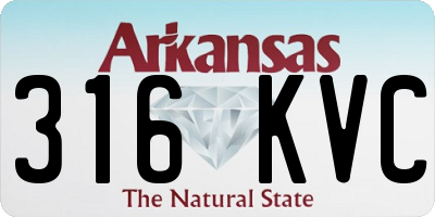 AR license plate 316KVC