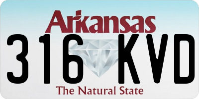 AR license plate 316KVD