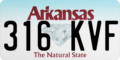 AR license plate 316KVF