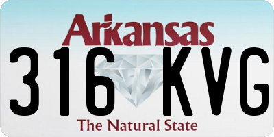 AR license plate 316KVG