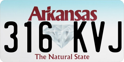 AR license plate 316KVJ