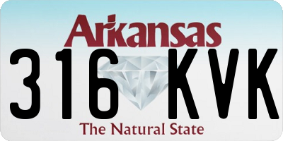 AR license plate 316KVK