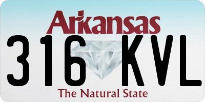 AR license plate 316KVL