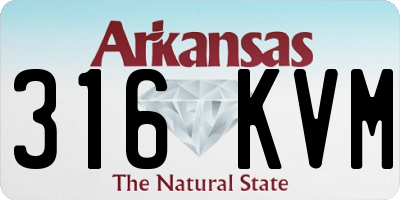 AR license plate 316KVM