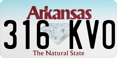 AR license plate 316KVO