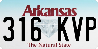 AR license plate 316KVP