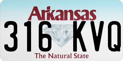 AR license plate 316KVQ