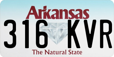 AR license plate 316KVR