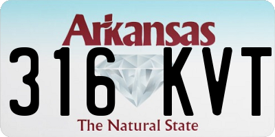 AR license plate 316KVT