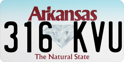 AR license plate 316KVU