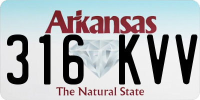 AR license plate 316KVV