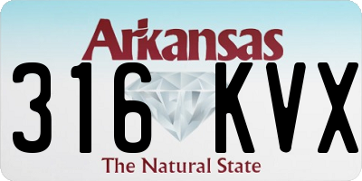 AR license plate 316KVX