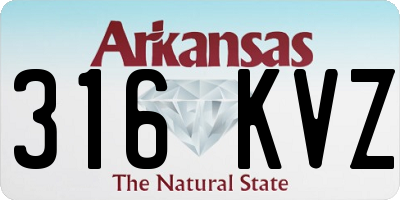 AR license plate 316KVZ