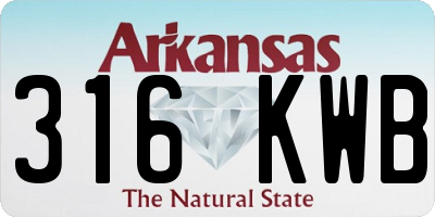 AR license plate 316KWB