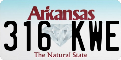 AR license plate 316KWE