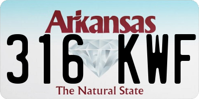 AR license plate 316KWF