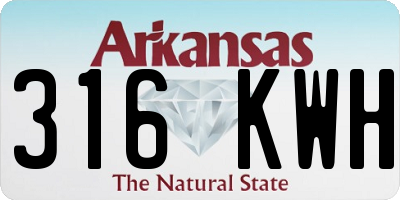 AR license plate 316KWH