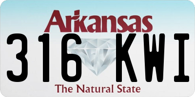 AR license plate 316KWI