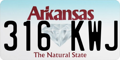 AR license plate 316KWJ
