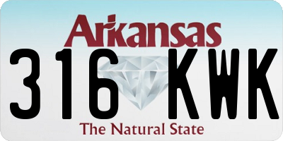 AR license plate 316KWK