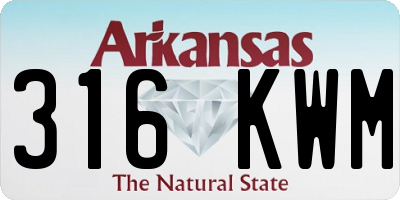 AR license plate 316KWM