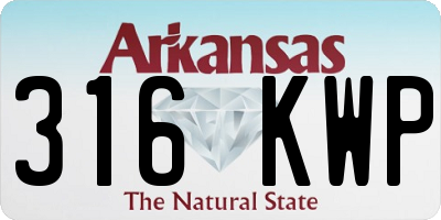 AR license plate 316KWP