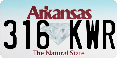 AR license plate 316KWR