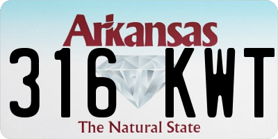 AR license plate 316KWT