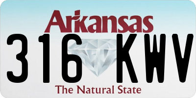 AR license plate 316KWV