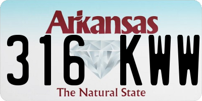 AR license plate 316KWW