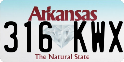 AR license plate 316KWX