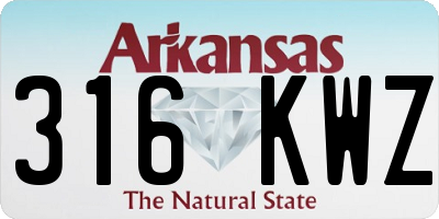 AR license plate 316KWZ